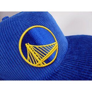 Golden State Warriors Blue Corduroy New Era 59FIFTY 5950 Fitted Cap sz 8 hat